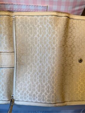 Coach Signature Jacquard Wallet in Light Gold